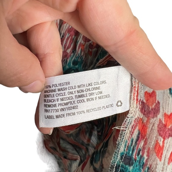 Xhilaration Boho Print Semi Sheer Sleeveless Tie Waist Duster - Picture 3 of 9